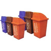 Plastic recycle bins
