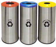 Stainless steel recycle bins