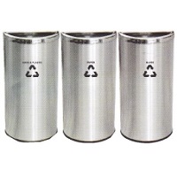 Stainless steel recycle bins